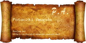 Potoczki Amanda névjegykártya